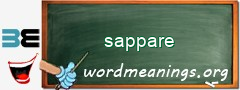 WordMeaning blackboard for sappare